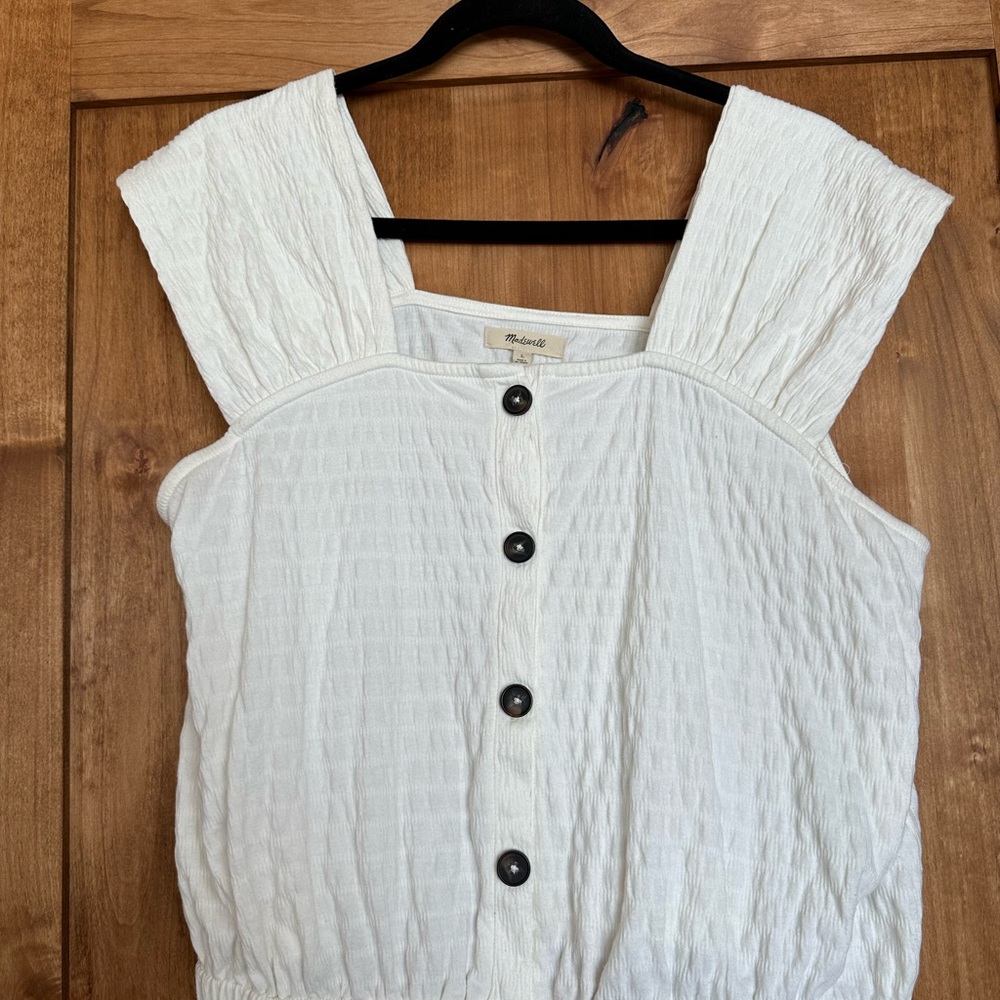 White Button-Down Women's Top
